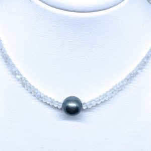 Collar de Labradorita y perla Tahití