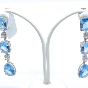 Pendientes en azul aguamarina