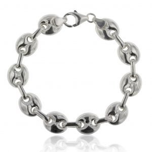 Pulsera plata en Calabrote de 14 x 12 mm