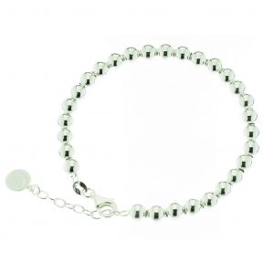 Pulsera Plata Bolas 6 mm