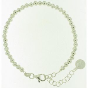 Pulsera Plata Bolas 4 mm