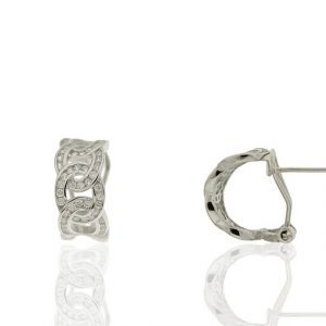 Pendientes plata rodiada y circonitas 10