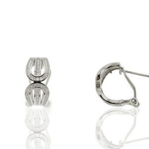 Pendientes plata rodiada y circonitas 8