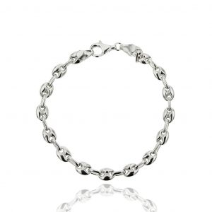 Pulsera plata en Calabrote de 6 mm