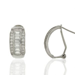 Pendientes plata rodiada y circonitas 6