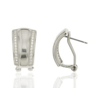 Pendientes plata rodiada y circonitas 5